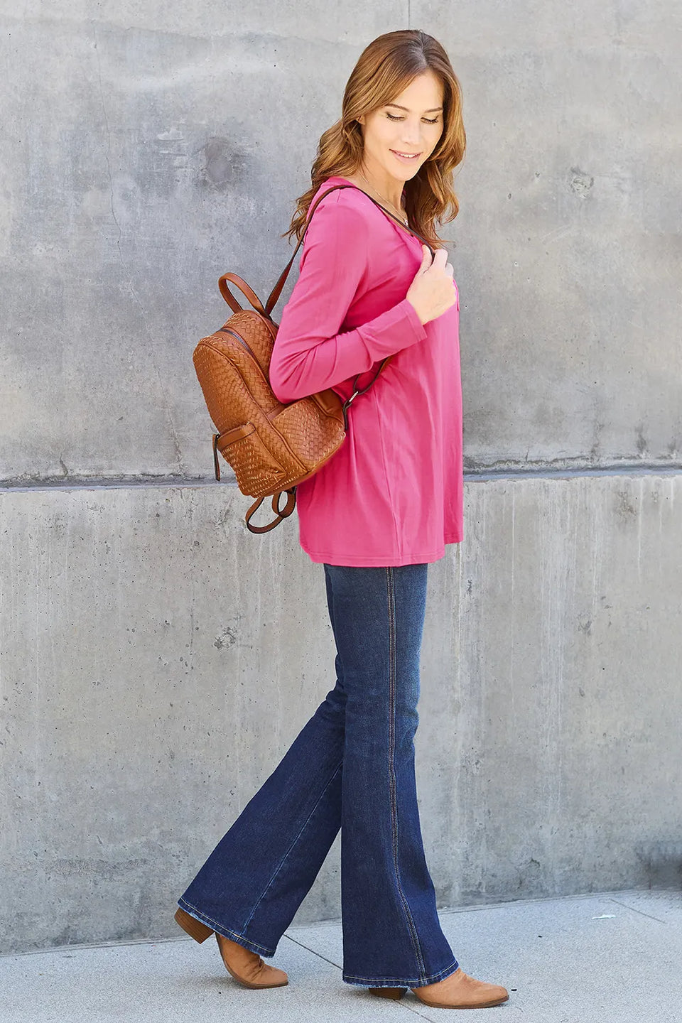 Basic Bae V-Neck Long Sleeve Top