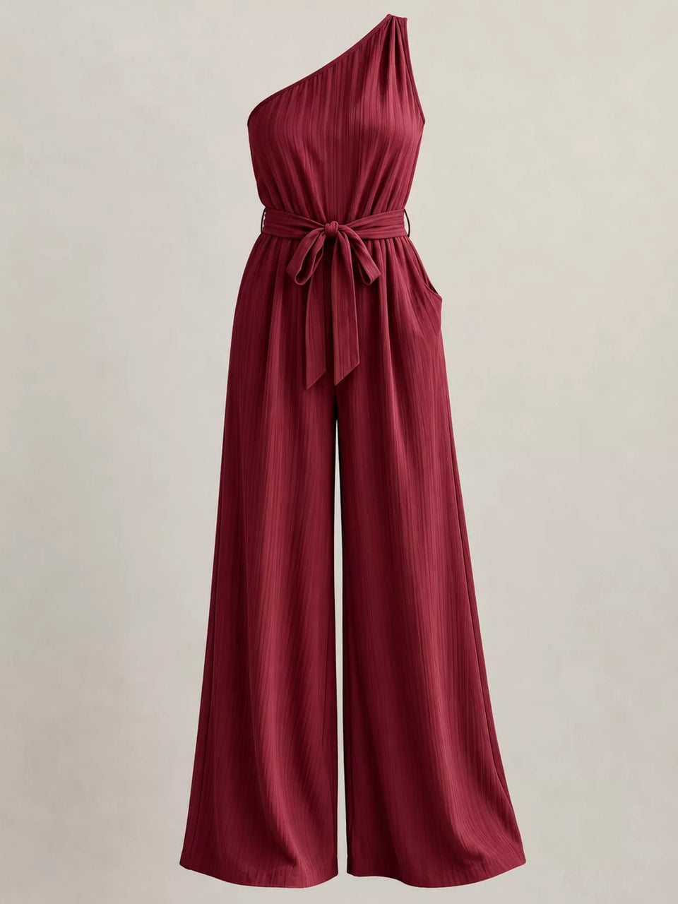 One-Shoulder Wide-Leg Jumpsuit