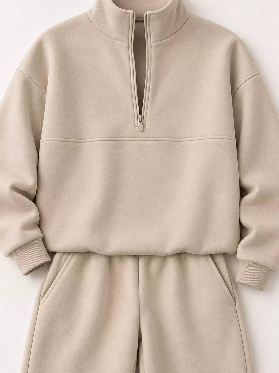 Half-Zip Sweatshirt and Joggers Set