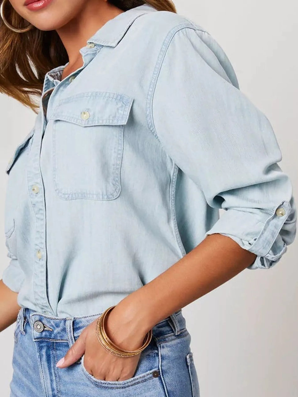 Classic Button-Down Denim Shirt