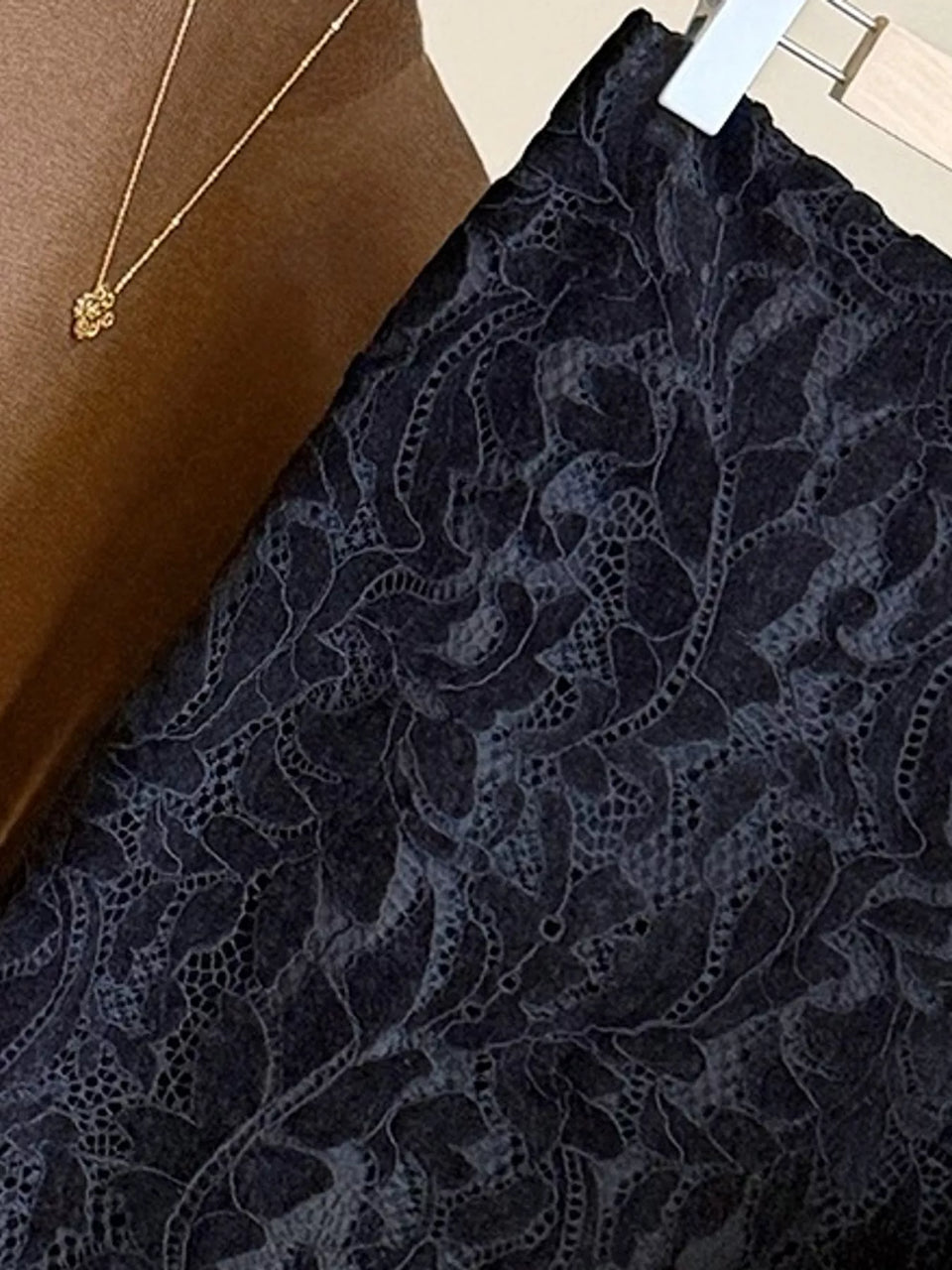 High-Waisted Lace Skirt