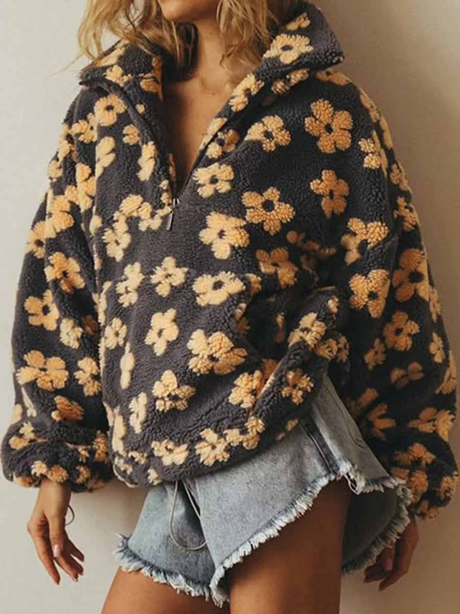 Quarter-Zip Sherpa Sweatshirt