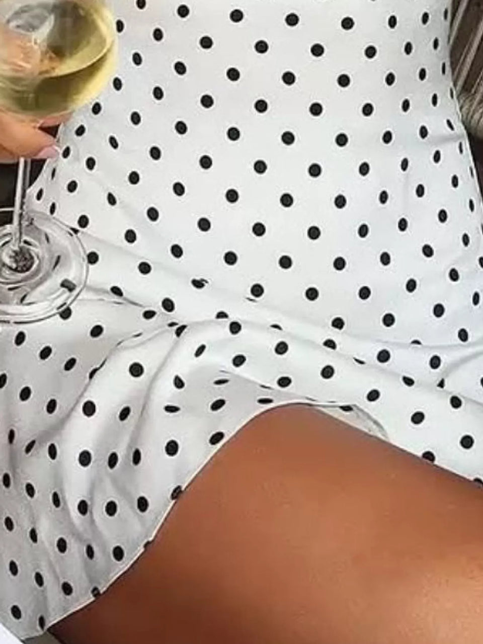 Vintage Polka Dot Halter Neck Mini Dress