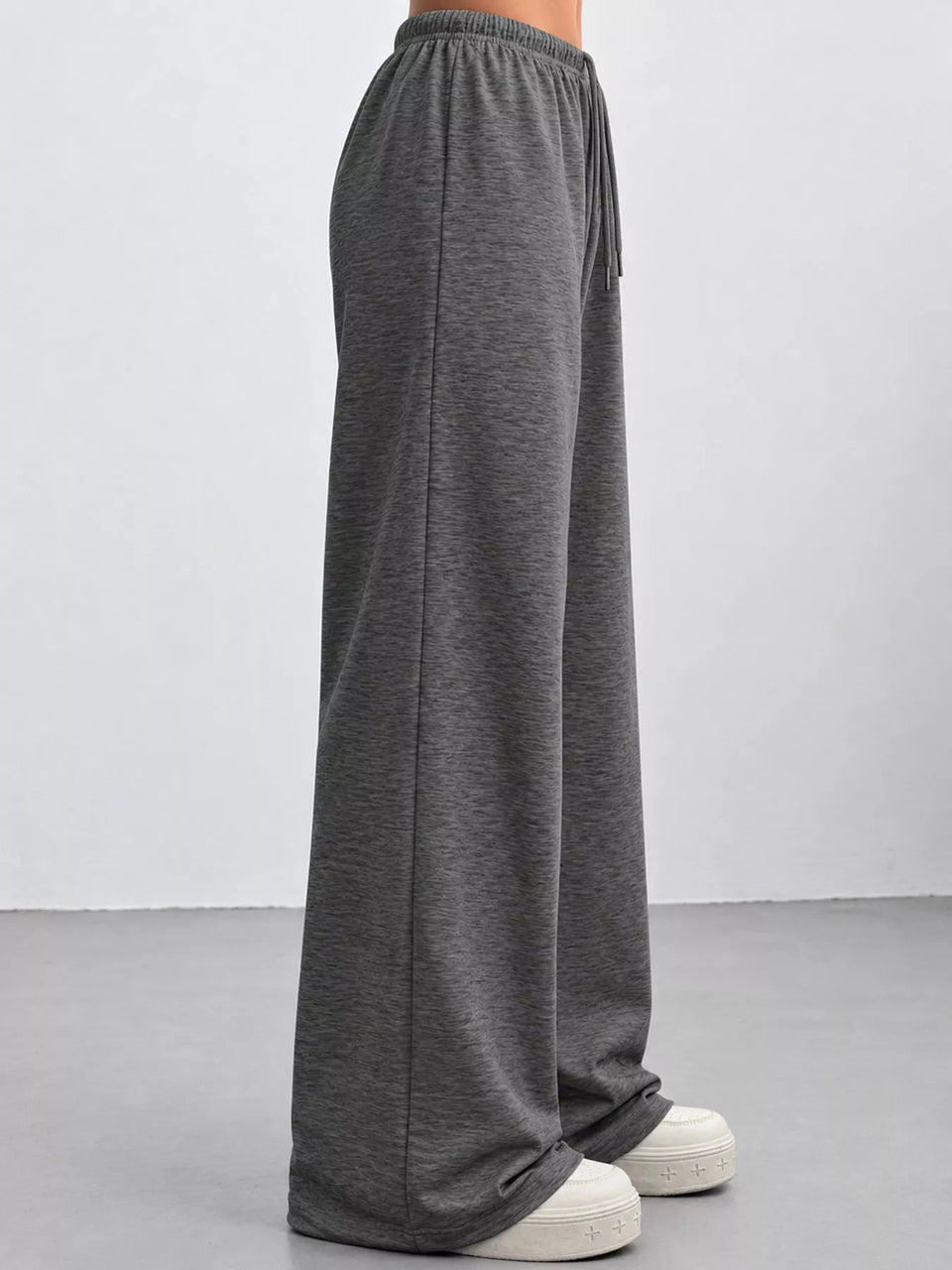 Wide-Leg Drawstring Pants
