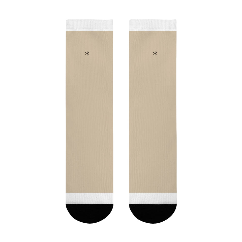 Strumpor med liten asterisk, sand