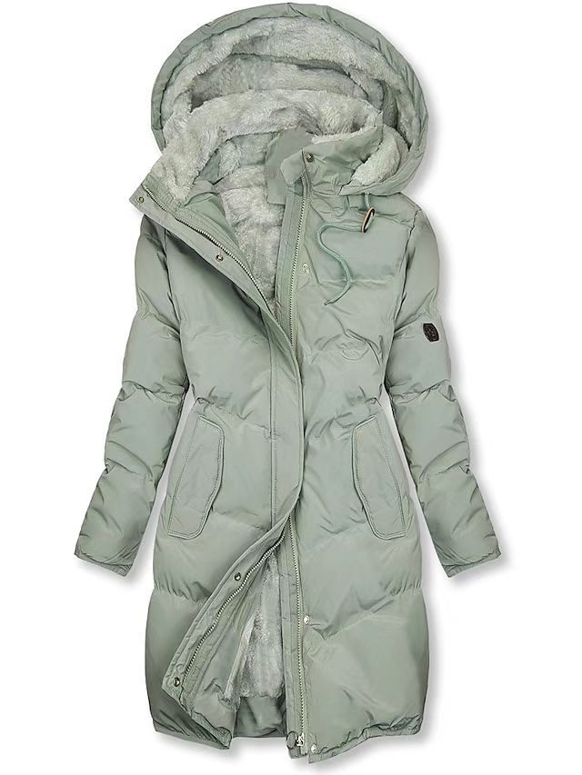 Fodrad parkas med huva