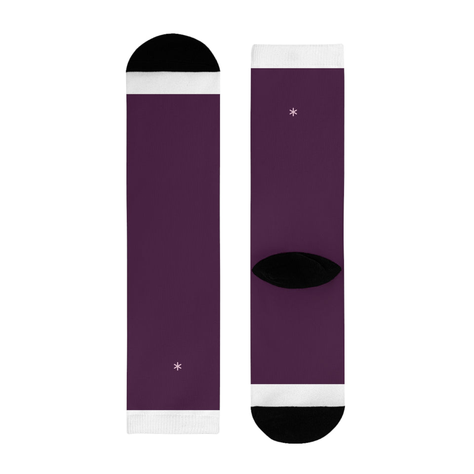 Strumpor med liten asterisk, plommon