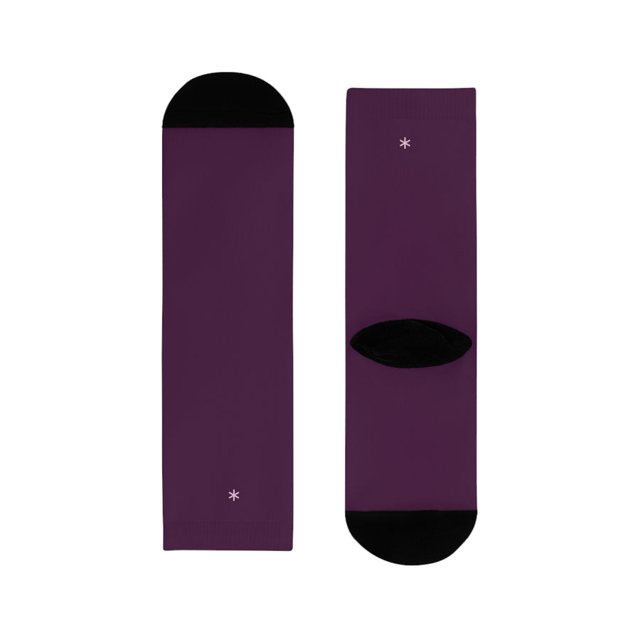Strumpor med liten asterisk, plommon
