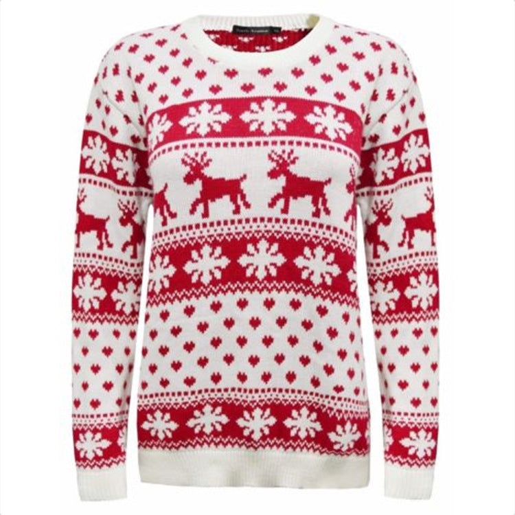 Jultröja med snöflingor – stickad pullover
