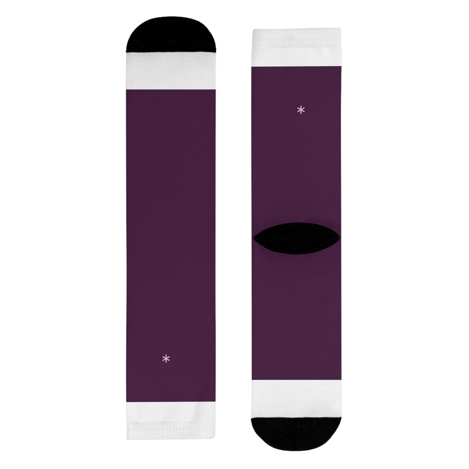 Strumpor med liten asterisk, plommon