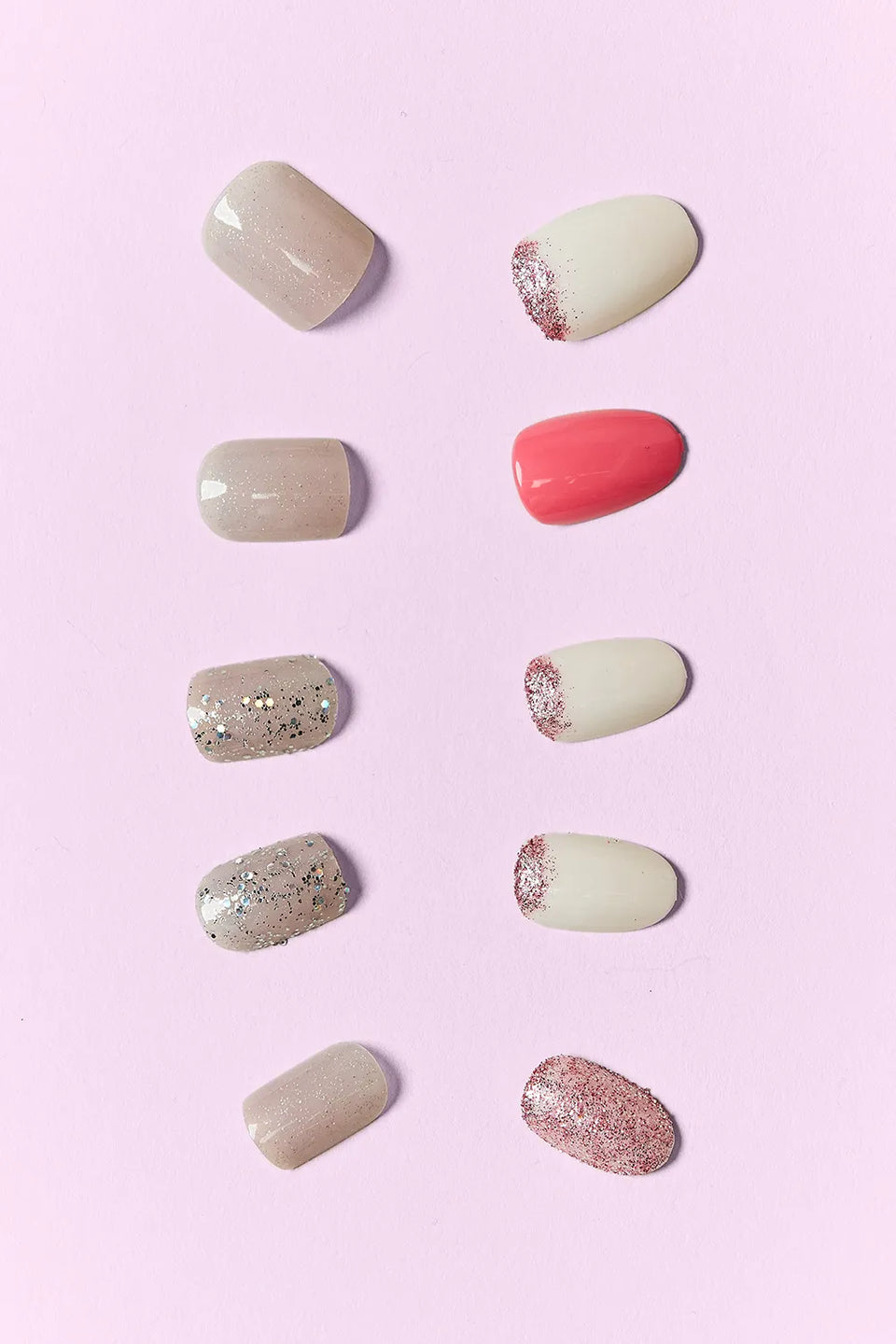 SO PINK BEAUTY Press-On Nails 2-Pack – Maven, Euphoria, Candy Glitz, Pop of Pink, Naturistic