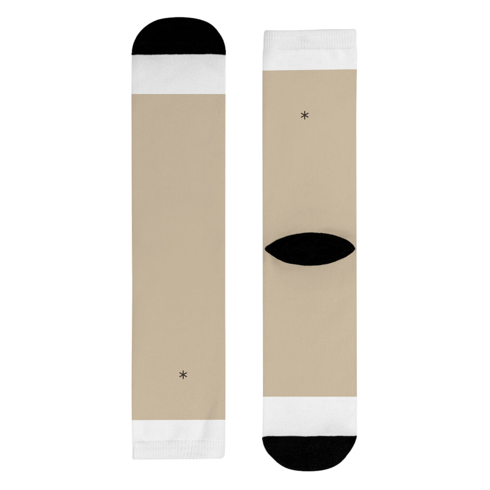 Strumpor med liten asterisk, sand