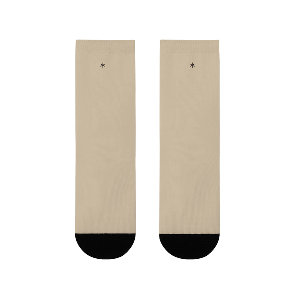 Strumpor med liten asterisk, sand