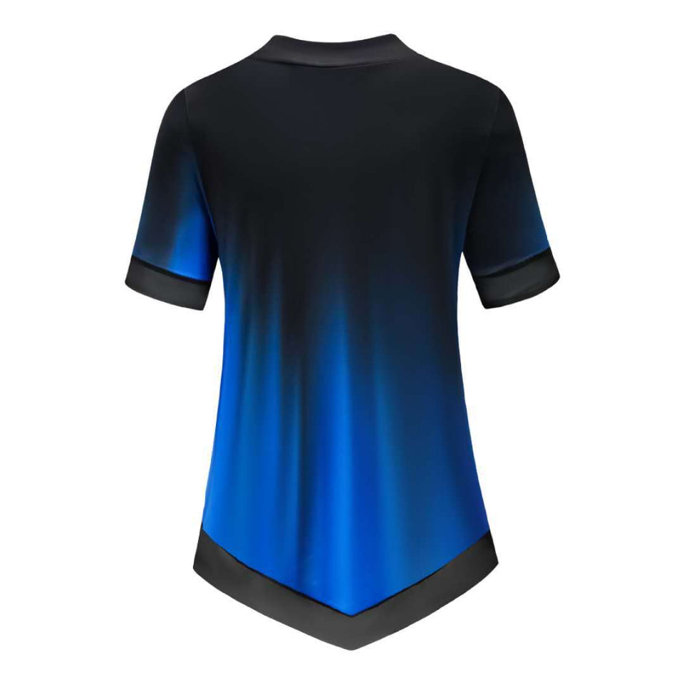 Casual v-ringad blus med gradientmönster