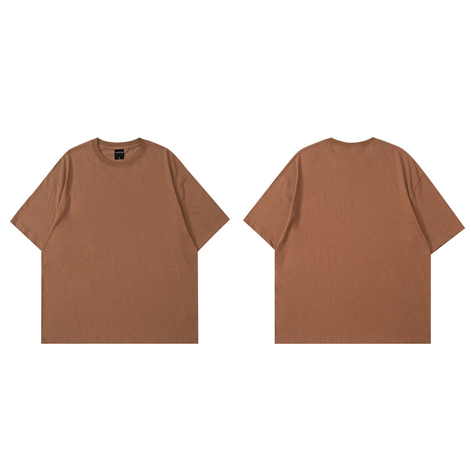 Oversize t-shirt i bomull – enfärgad basic