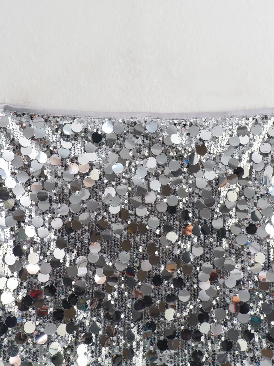 Paljettkjol i minimodell med glitter