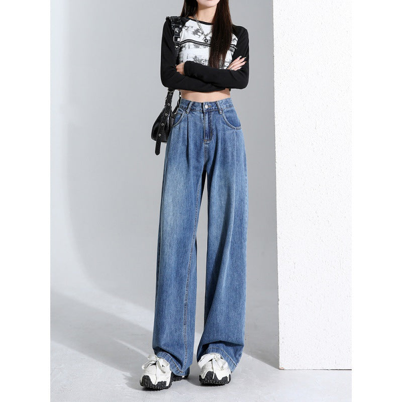 Vida jeans med hög midja i retrotvätt