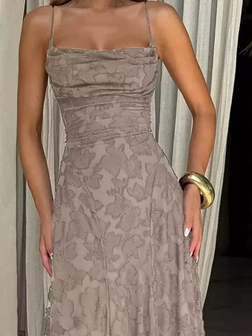 Backless Lace Maxi Dress
