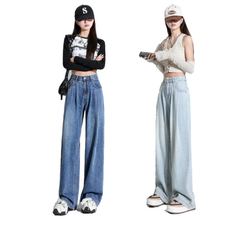 Vida jeans med hög midja i retrotvätt
