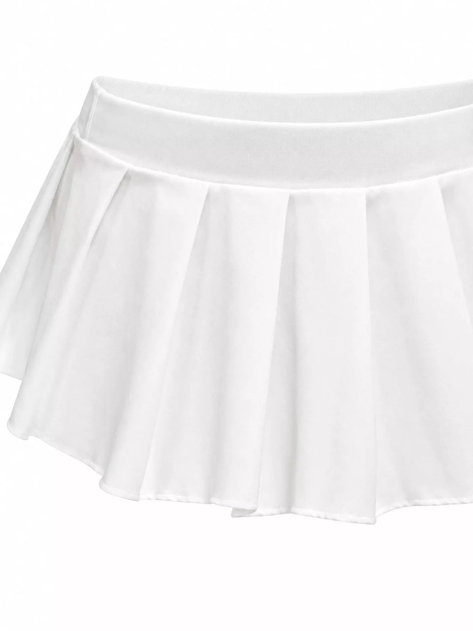 Low Waist Pleated Micro Mini Skirt