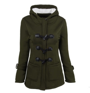 Lång vadderad parkas med huva