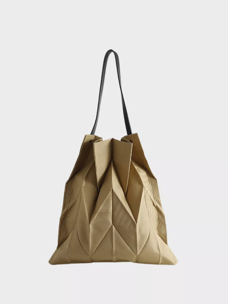 Minimalist Geometric Pleated Tote Handbag