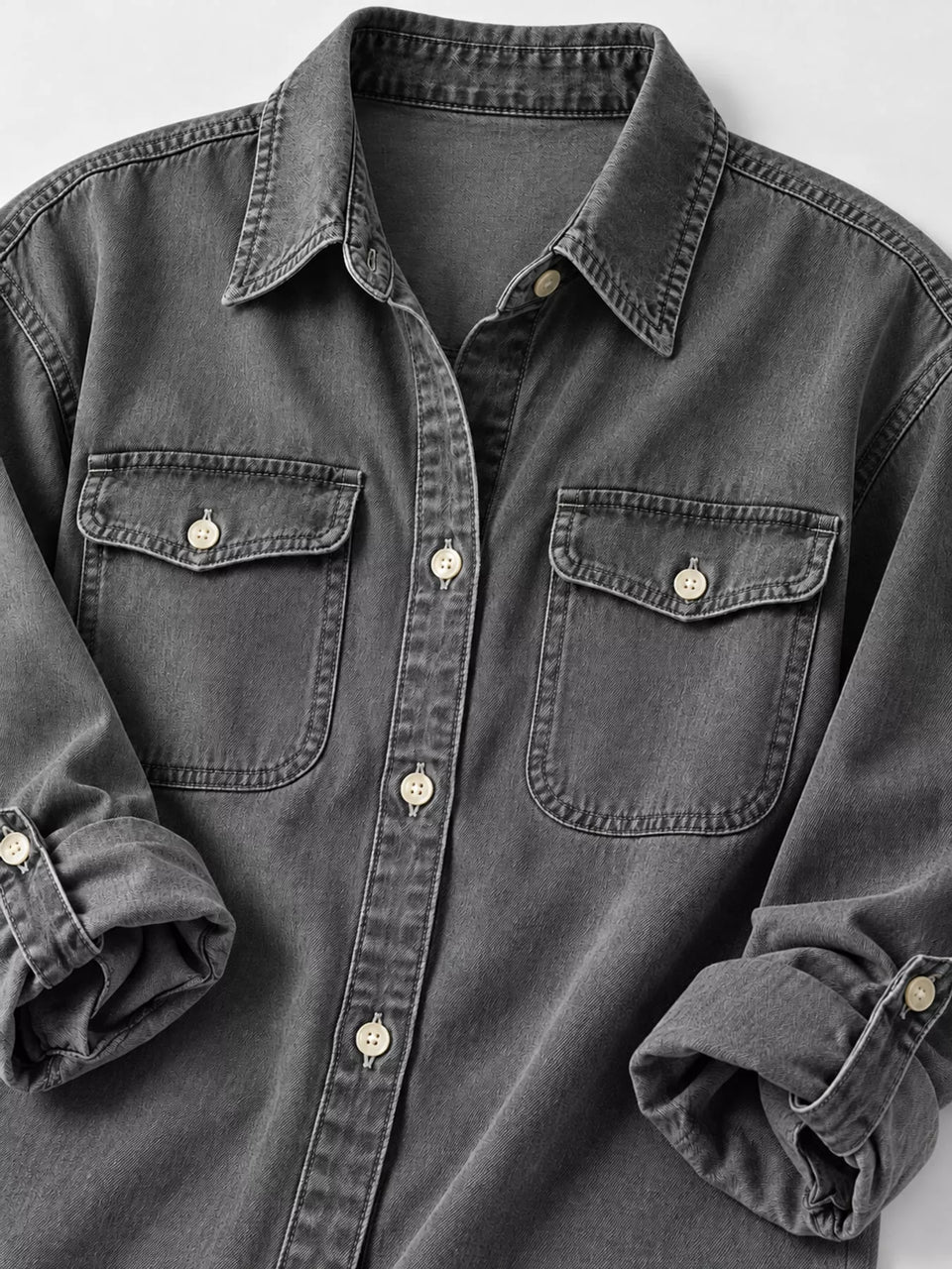 Classic Button-Down Denim Shirt
