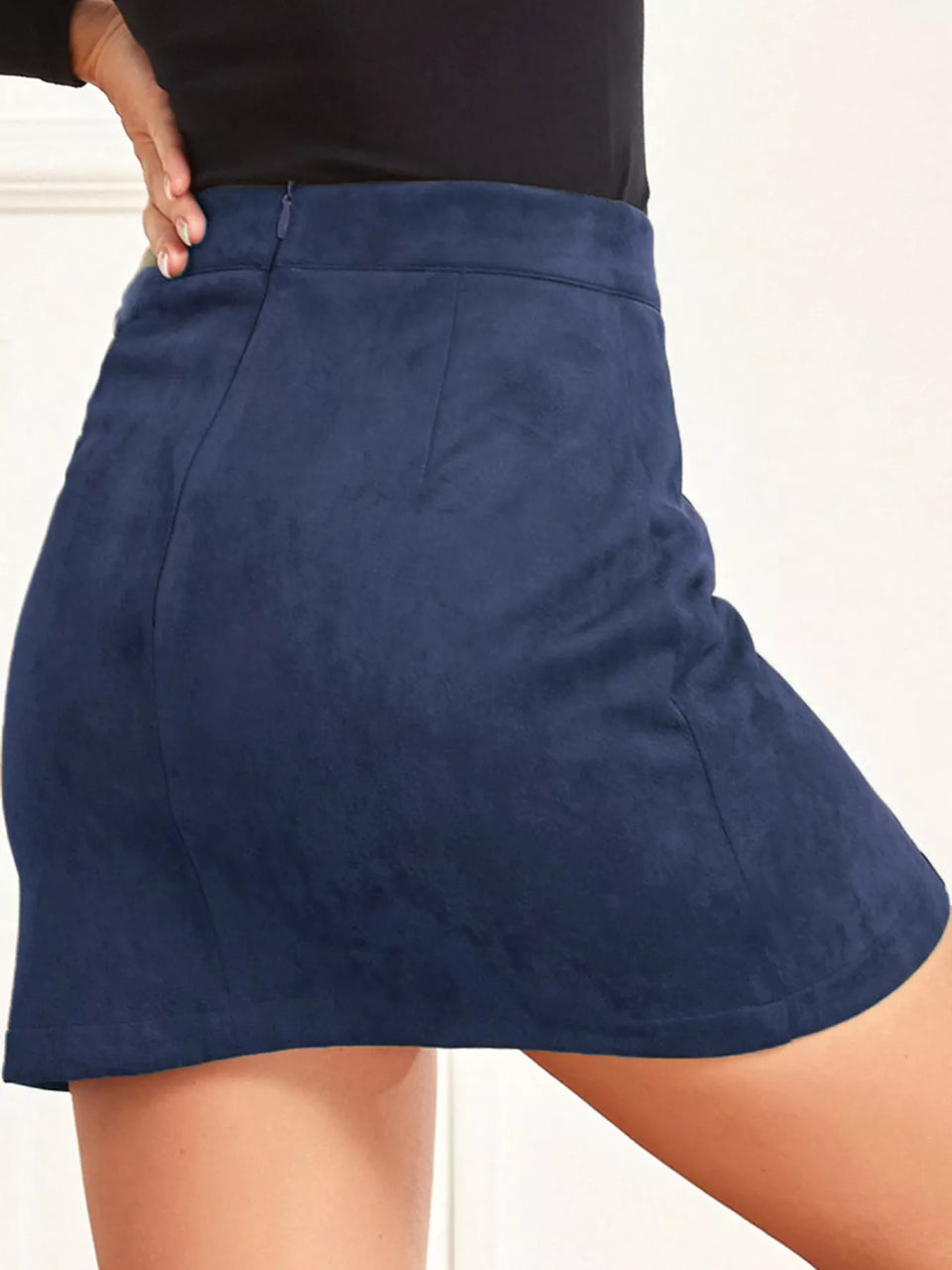 High-Waisted Slit Skirt