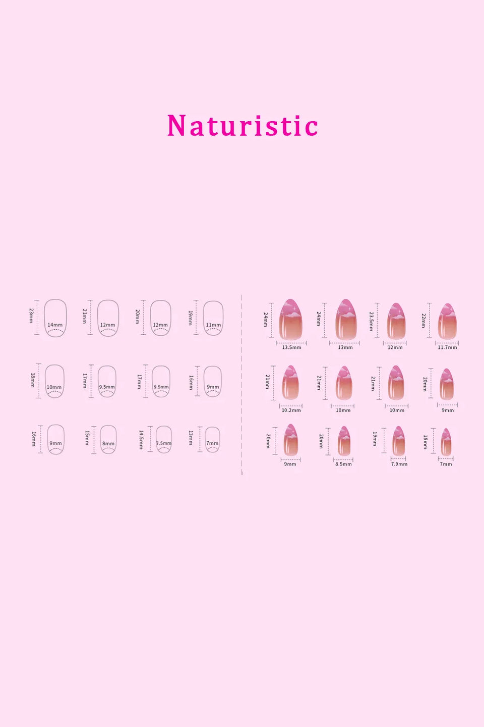 SO PINK BEAUTY Press-On Nails 2-Pack – Maven, Euphoria, Candy Glitz, Pop of Pink, Naturistic