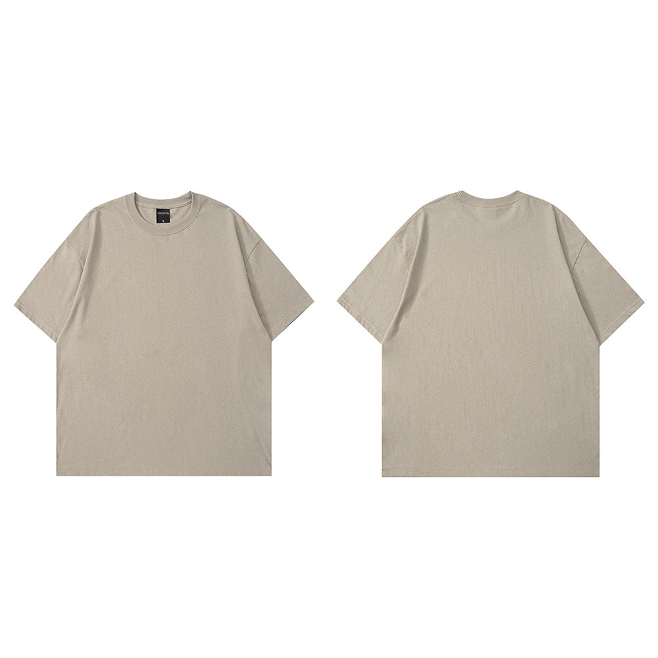 Oversize t-shirt i bomull – enfärgad basic