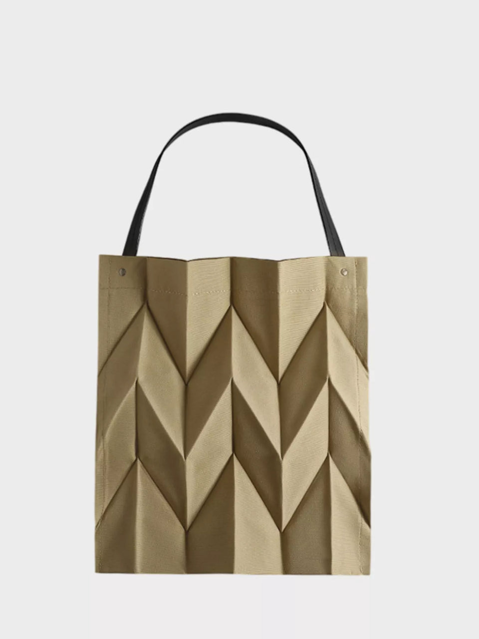 Minimalist Geometric Pleated Tote Handbag