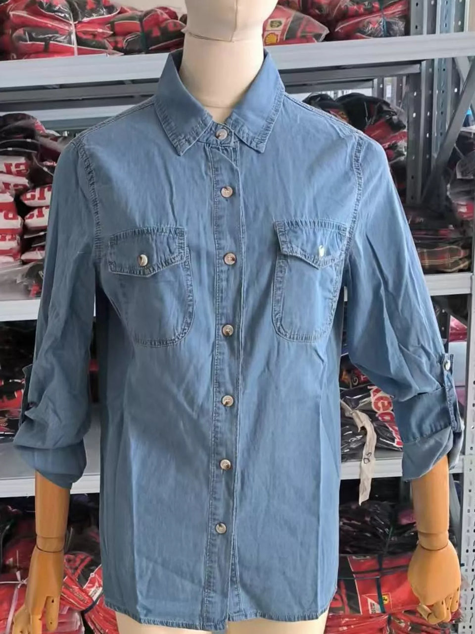 Classic Button-Down Denim Shirt