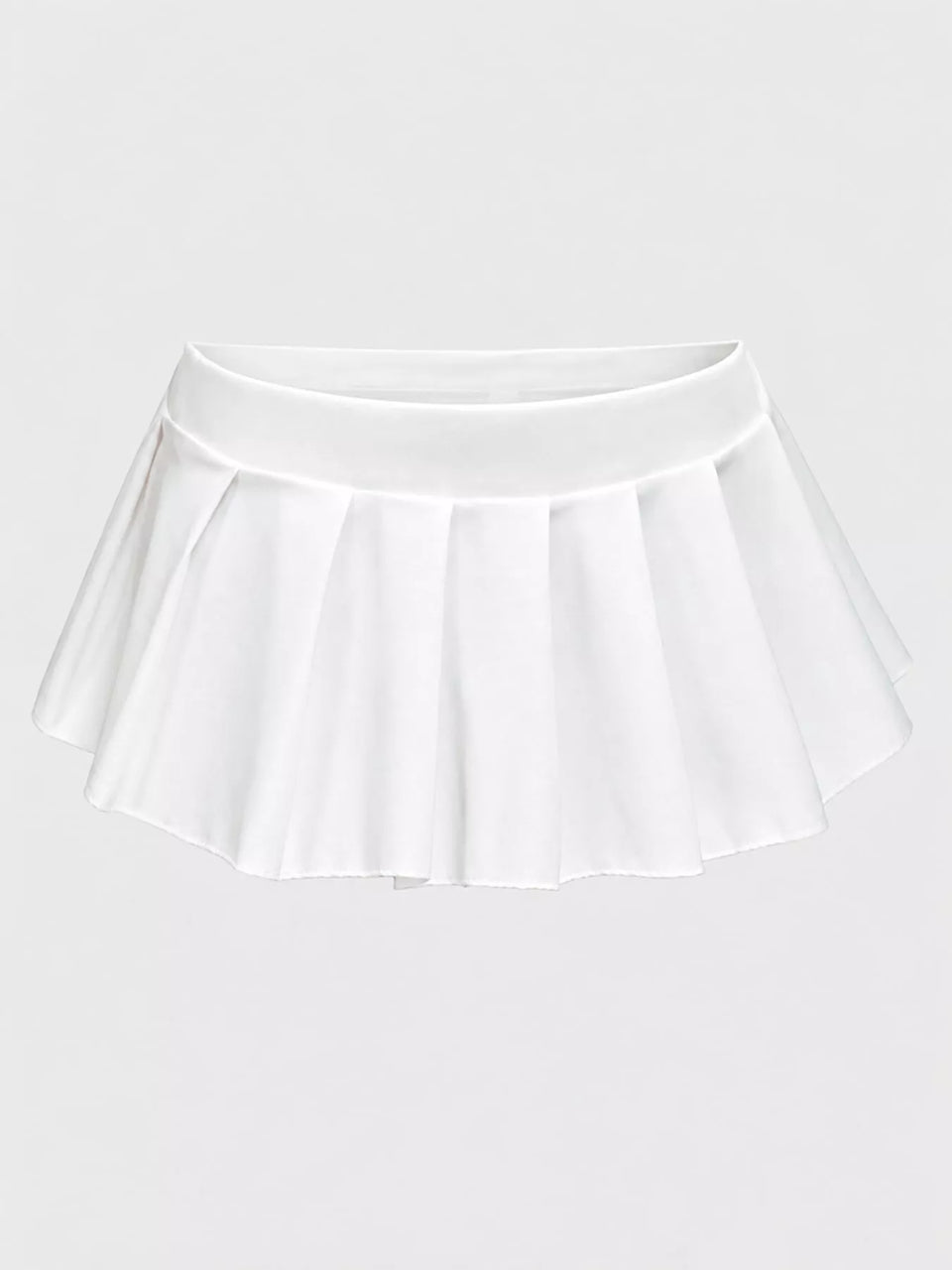 Low Waist Pleated Micro Mini Skirt