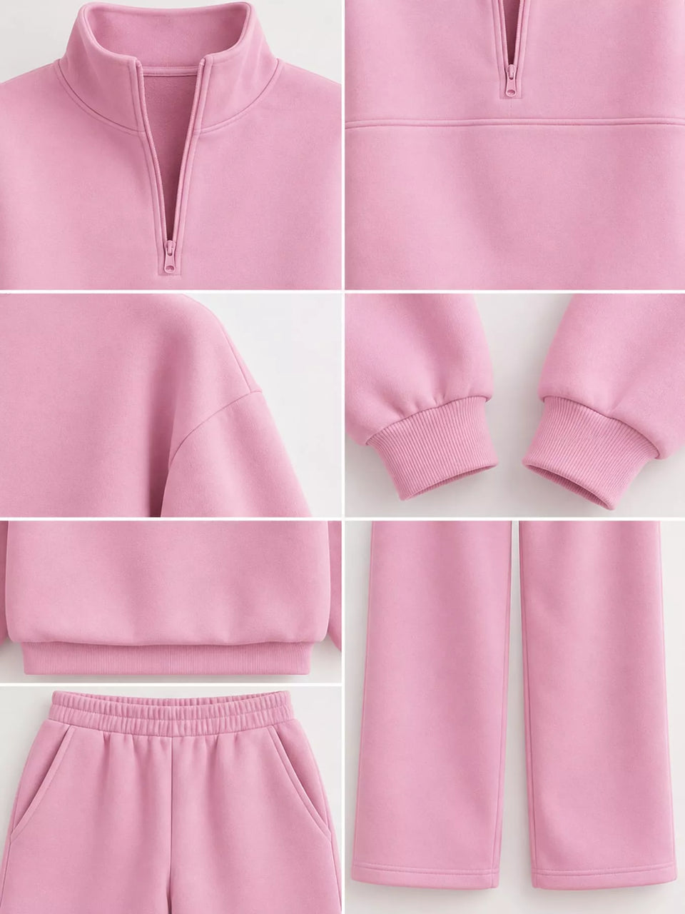 Half-Zip Sweatshirt and Joggers Set