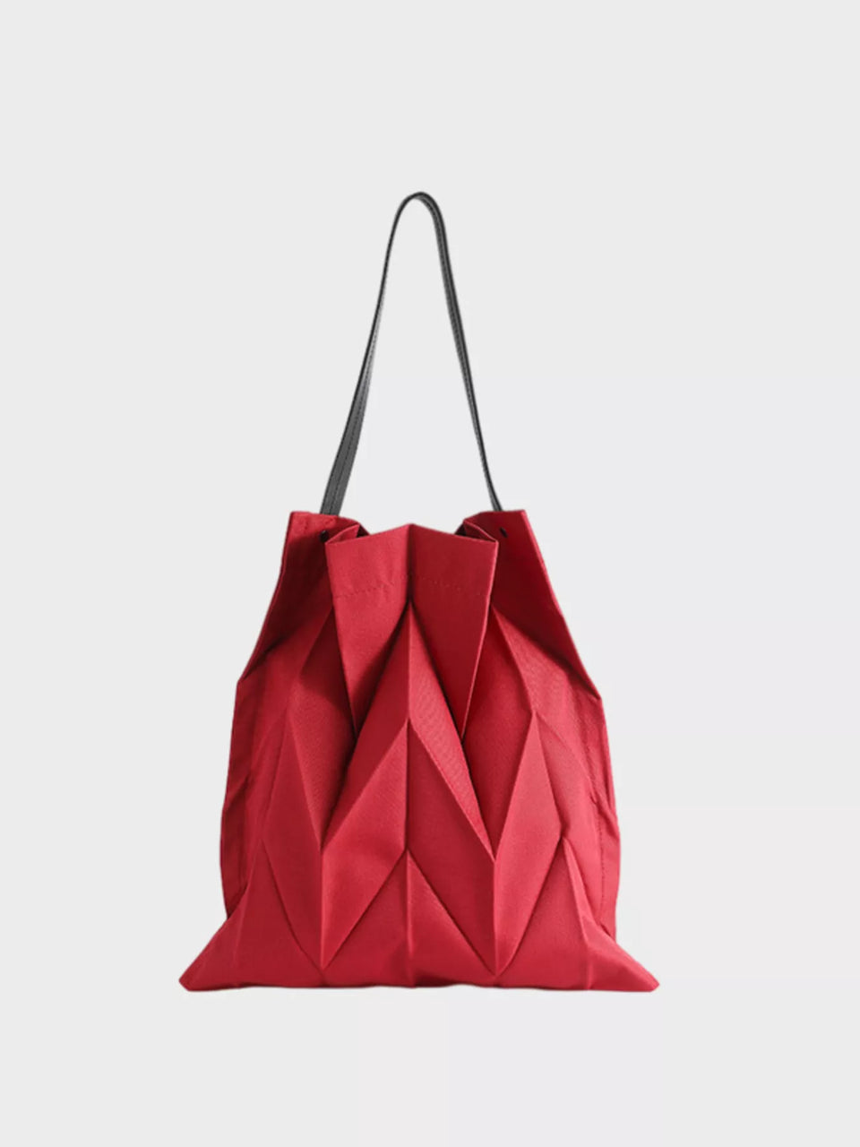 Minimalist Geometric Pleated Tote Handbag