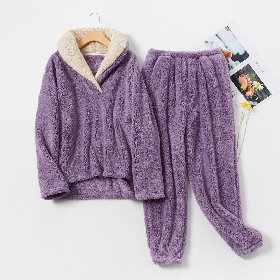 Mysigt pyjamasset i fleece – varmt vinterset