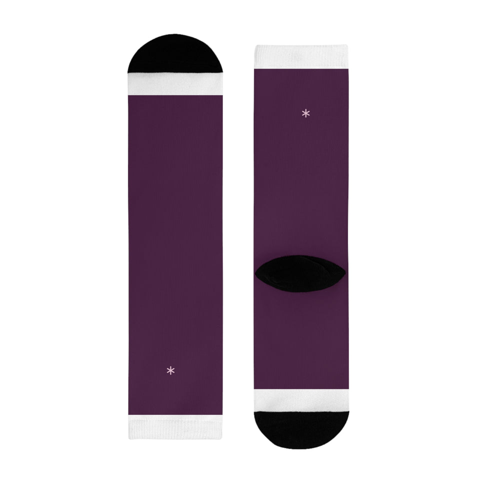 Strumpor med liten asterisk, plommon