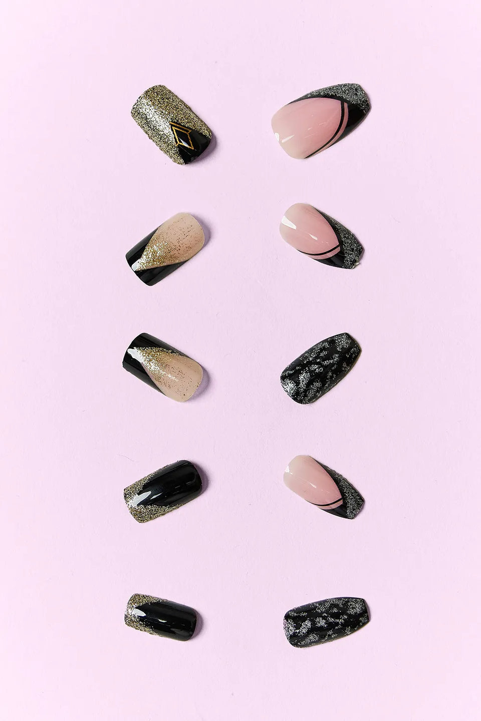 SO PINK BEAUTY Press-On Nails 2-Pack – Elegance, Nova, Ocean Pearl, Pretty in Pink, French Fantasy