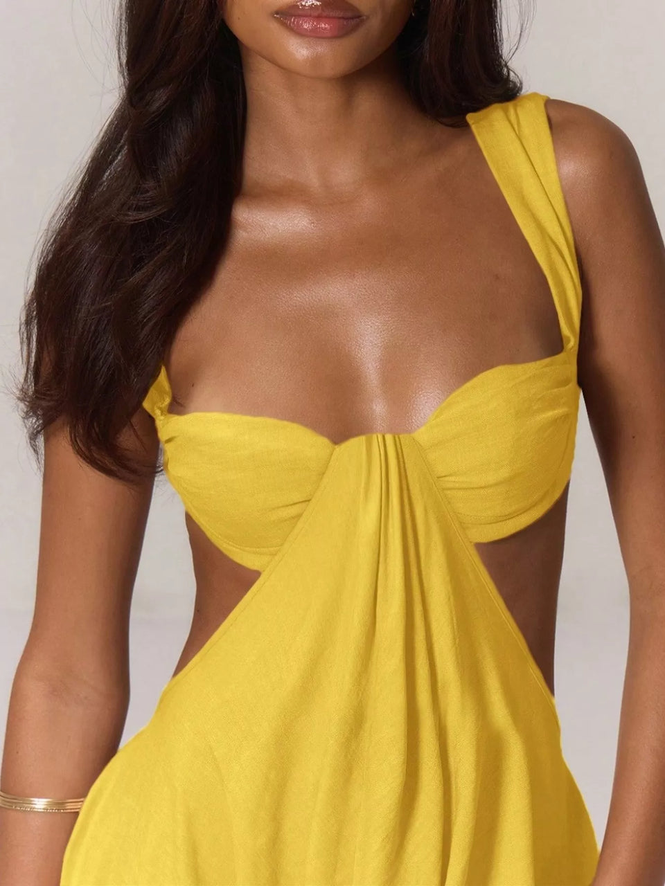 Backless Wide-Leg Jumpsuit with Cut-out Detail