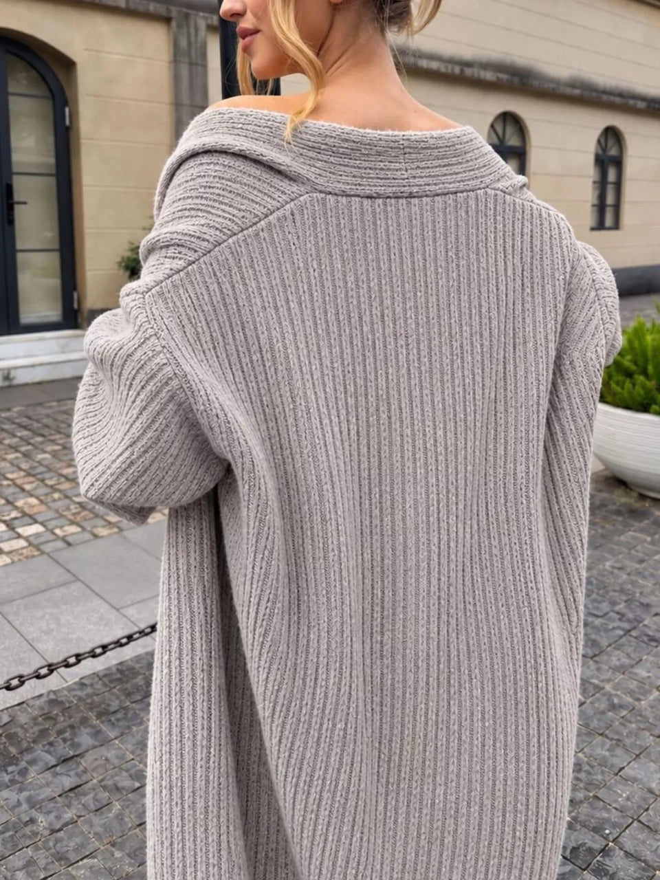 Ribbed Knit Three-Piece Sweater Set