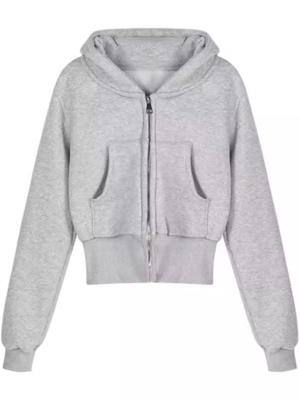 Zip-Up Hoodie with Front Pockets