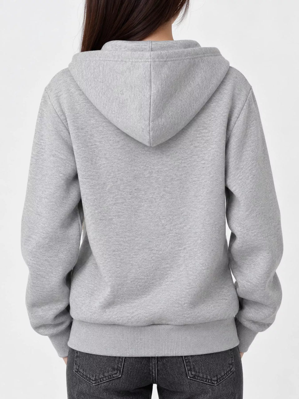 Zip-Up Hoodie with Front Pockets