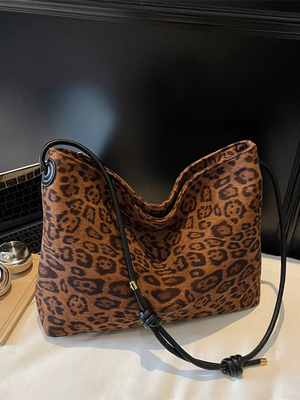 Suede Slouchy Shoulder Bag