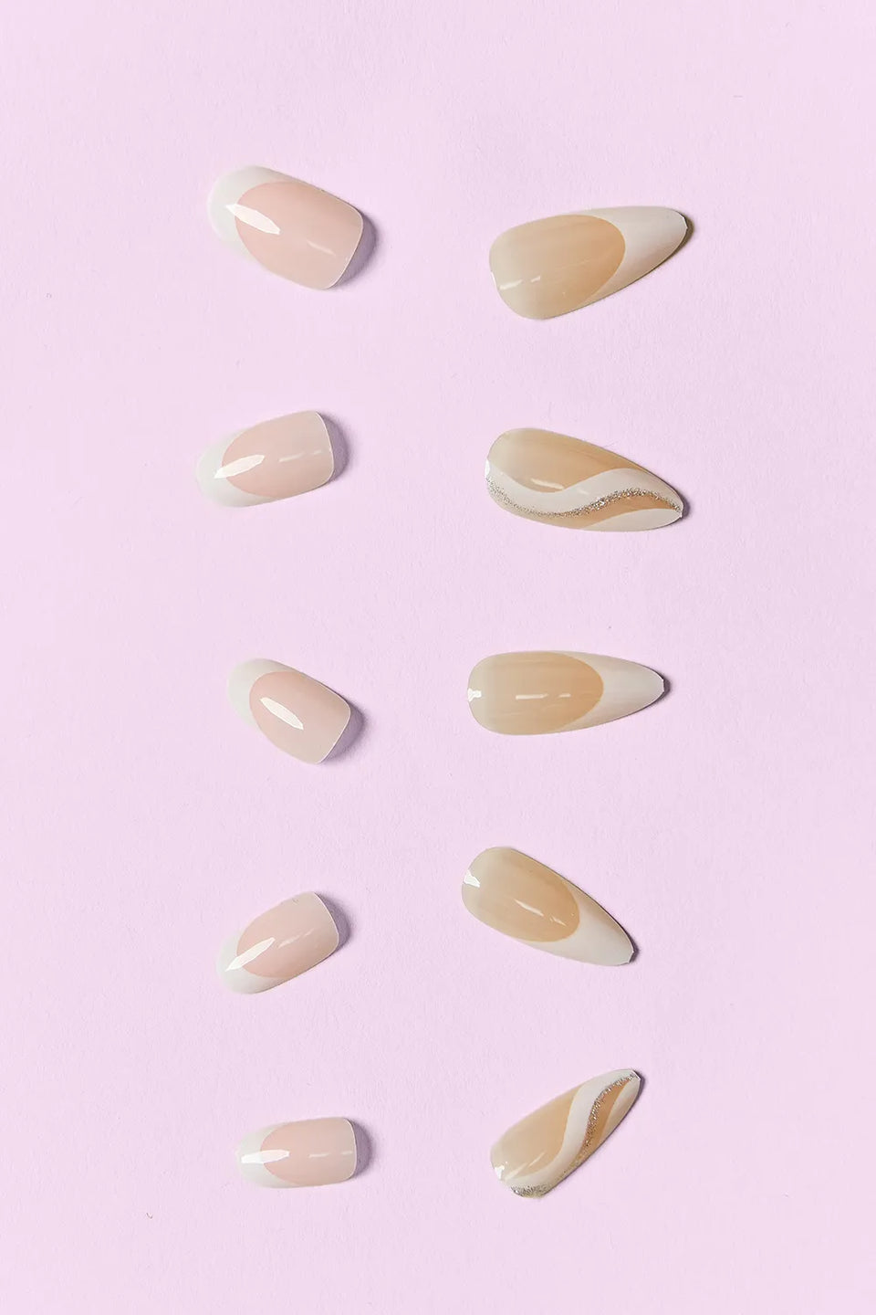 SO PINK BEAUTY Press-On Nails 2-Pack – Elegance, Nova, Ocean Pearl, Pretty in Pink, French Fantasy