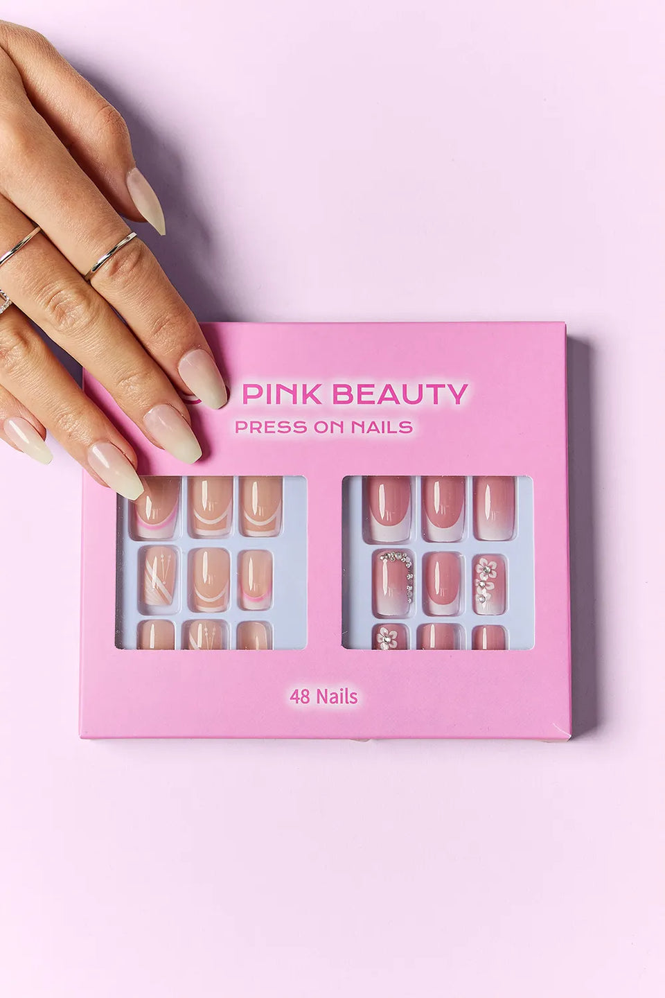 SO PINK BEAUTY Press-On Nails 2-Pack – Maven, Euphoria, Candy Glitz, Pop of Pink, Naturistic