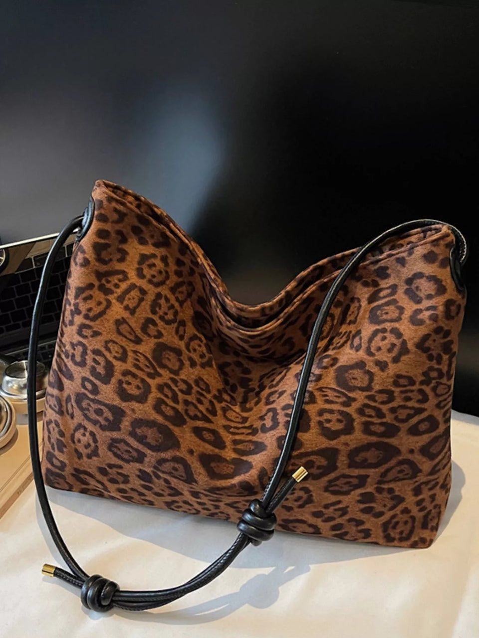 Suede Slouchy Shoulder Bag