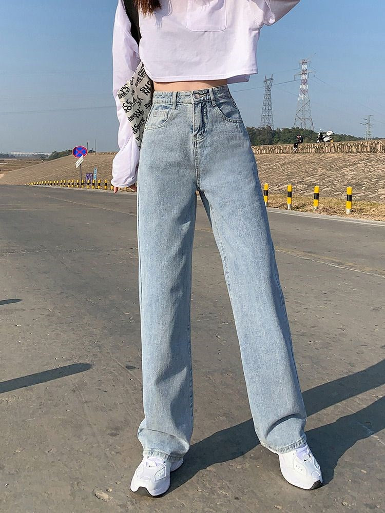 Vida baggy jeans med hög midja