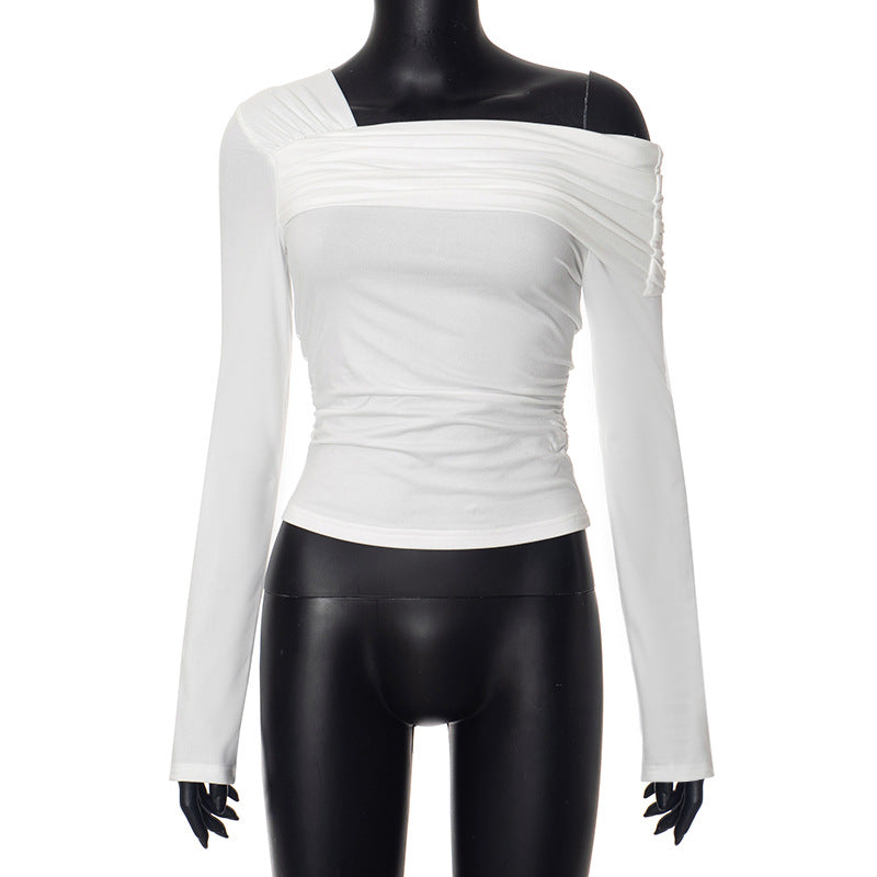 Off shoulder-topp med långa ärmar