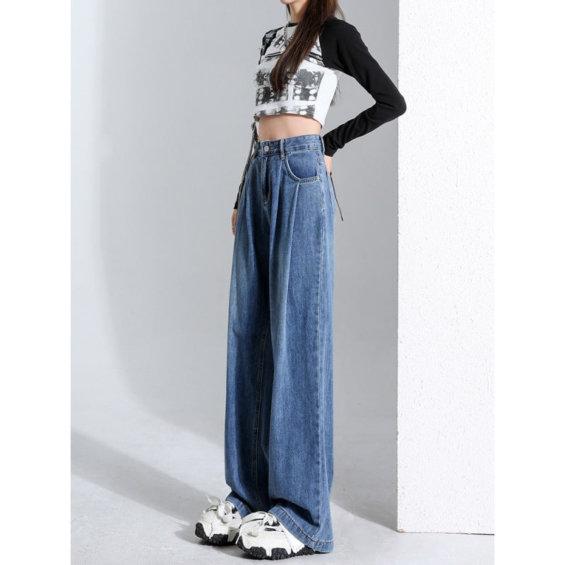 Vida jeans med hög midja i retrotvätt