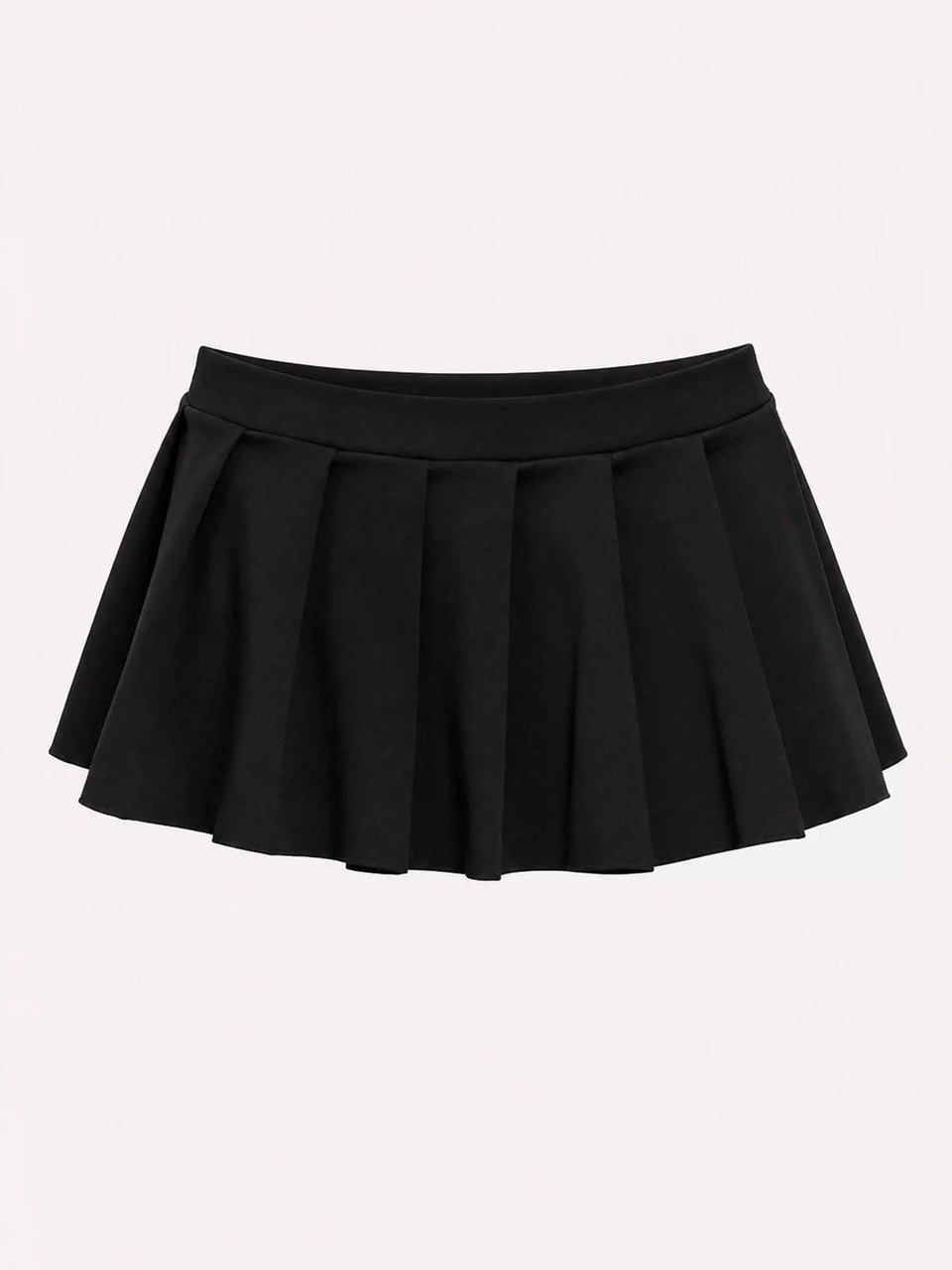 Low Waist Pleated Micro Mini Skirt